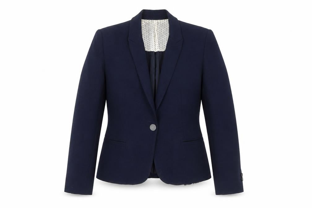 Zara Basic Women's Blue Blazer S Elegant Slim Fit