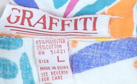 Graffiti Men's L Multicoloured Tropical Shirt