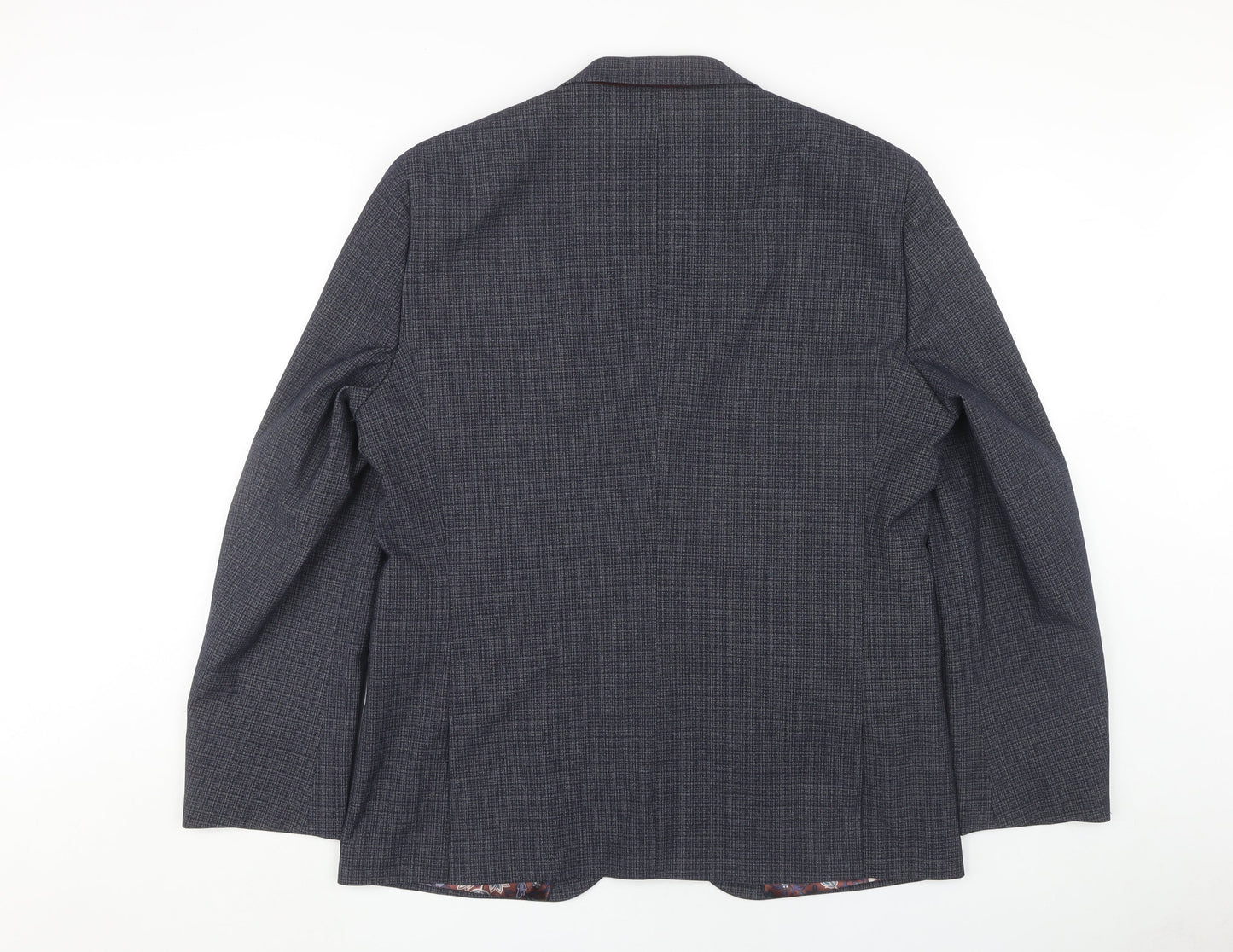 Next Men's Grey Check Blazer, 44 Regular, Formal Jacket