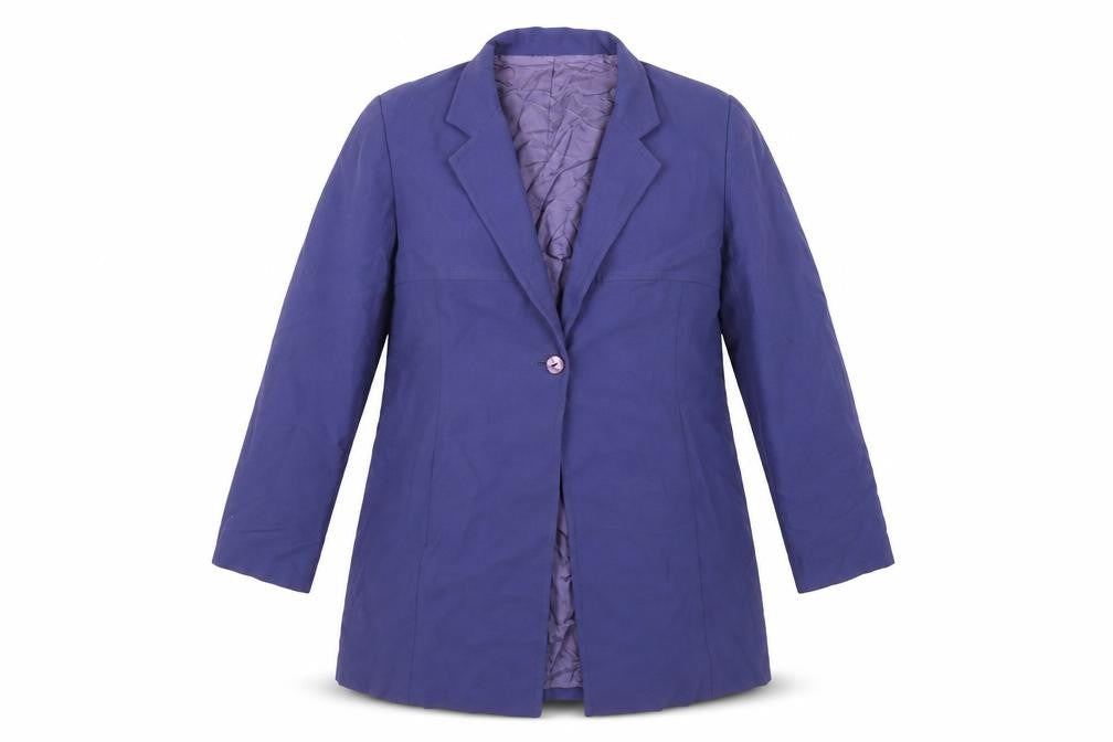 Richards Women's Purple Long Coat, Size 16 with Button