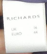 Richards Women's Purple Long Coat, Size 16 with Button