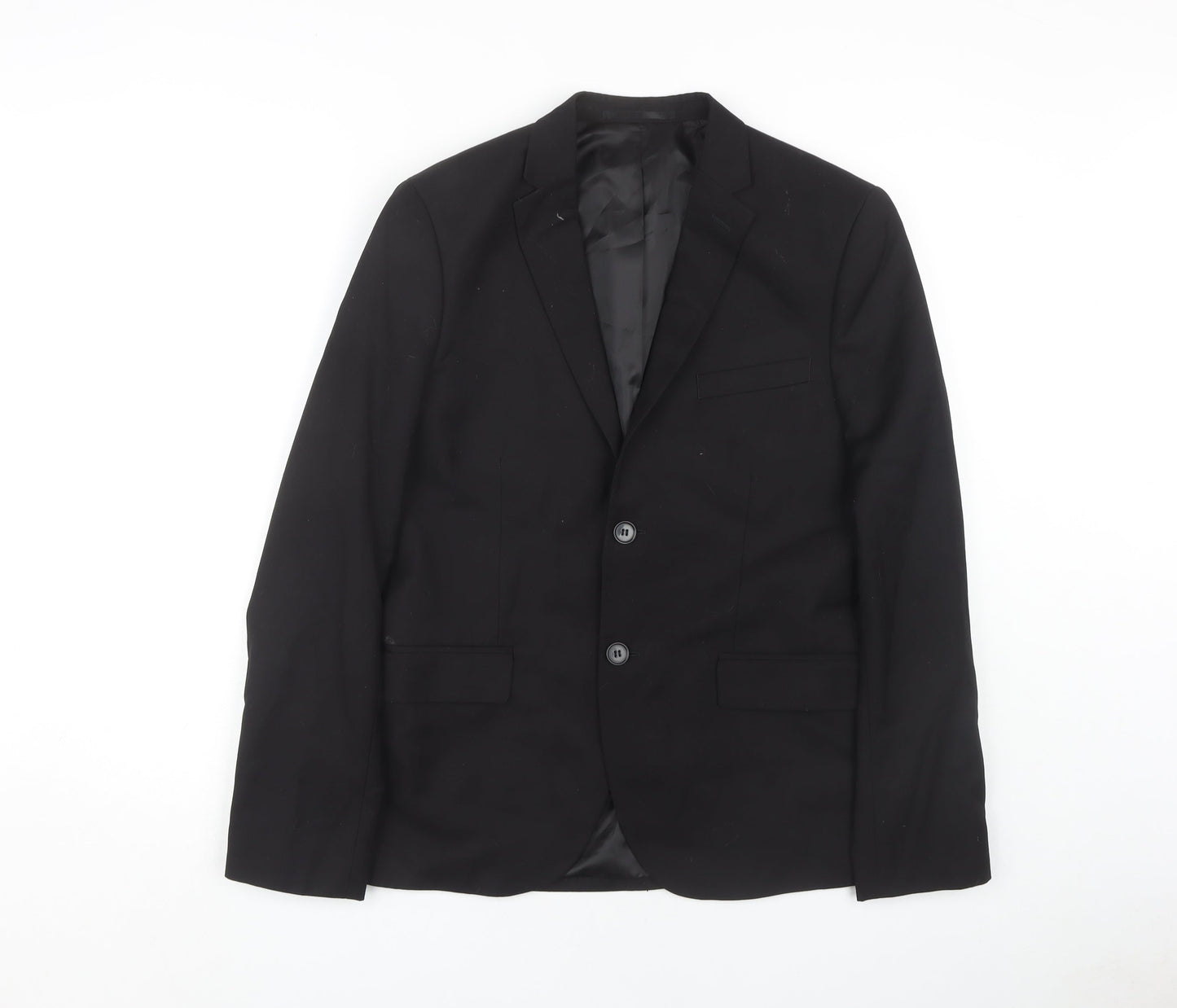 H&M Men's Black Blazer, 38R Single-Breasted, Formal