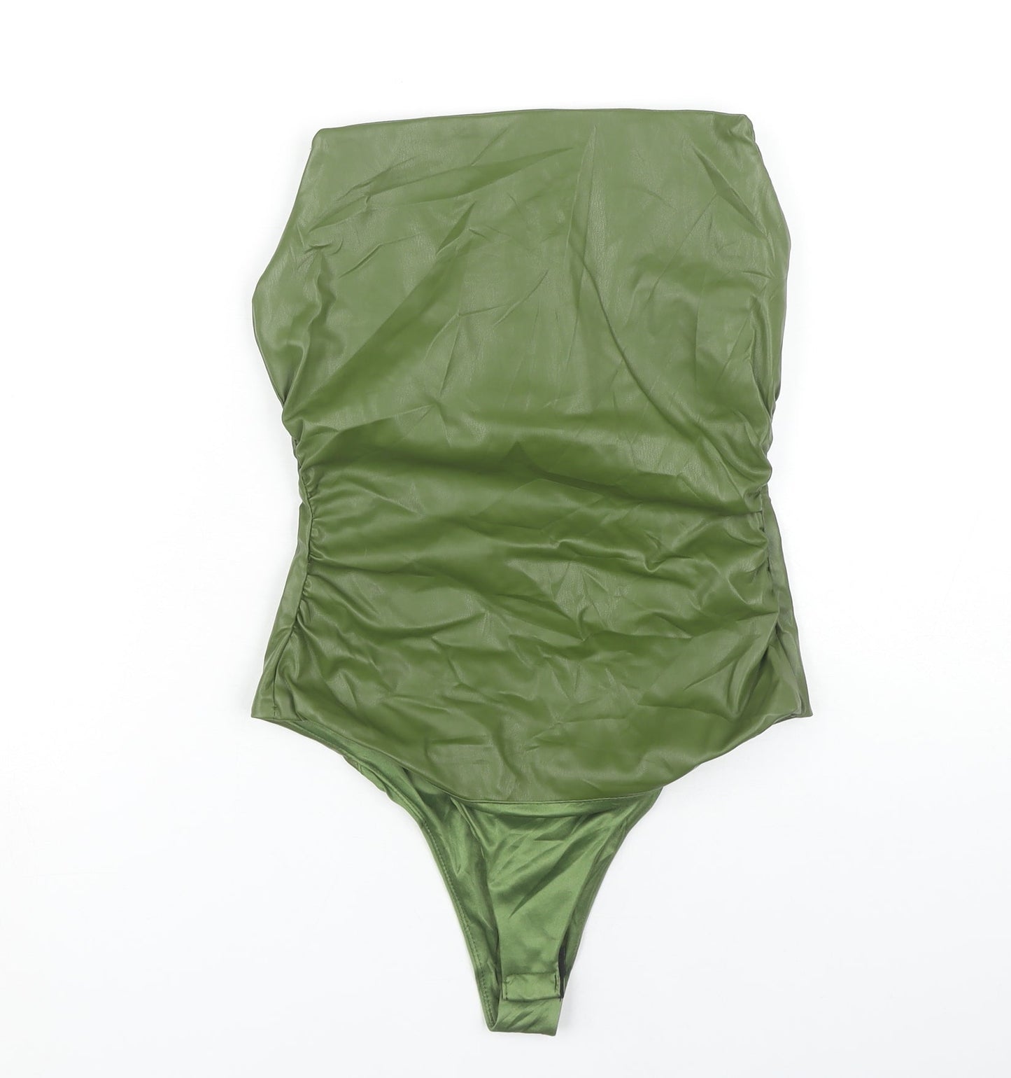 Zara Green Strapless Bodysuit Women Small Casual Slim Fit