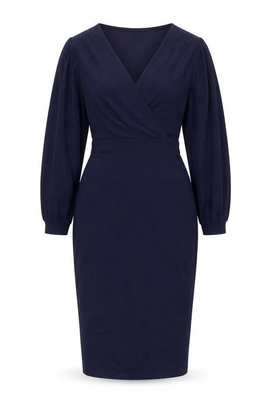 Quiz Women's Navy Dress Size 10 with 3/4 Sleeve