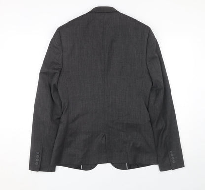 Back view of ASOS Men's Grey Single-Breasted Blazer - 36