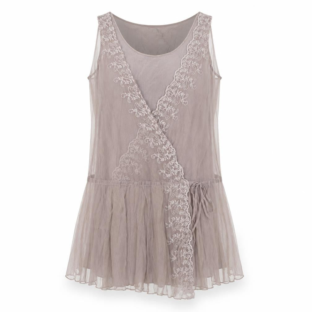 Marks & Spencer Women's Brown Embroidered Wrap Tank
