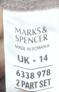 Marks and Spencer Women's Brown Embroidered Wrap Tank