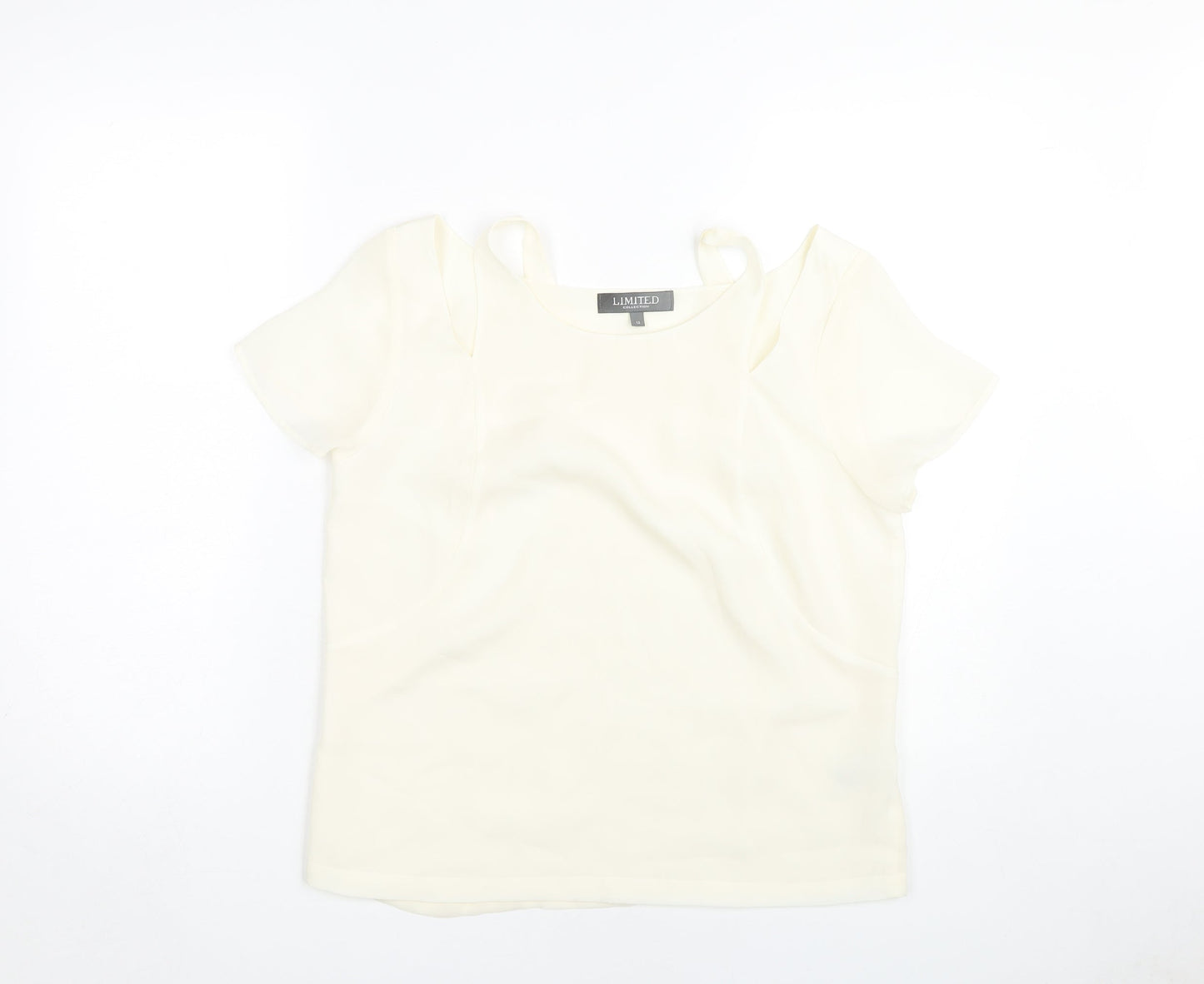 Marks and Spencer Ivory Scoop Neck Top Size 12