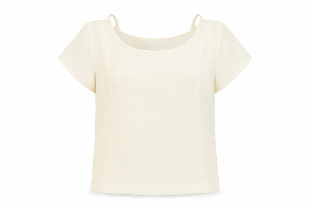Marks & Spencer Ivory Scoop Neck Top Size 12