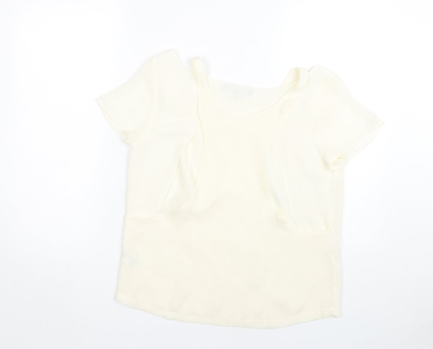 Marks and Spencer Ivory Scoop Neck Top Size 12
