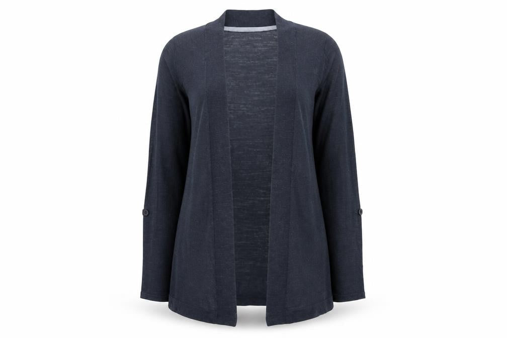 Mistral Women's Blue Open Front Cardigan Size 8 Lightweight