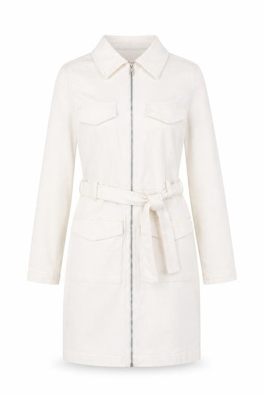 Parisian Women's White Shirt Dress, Size 10, Collared Casual
