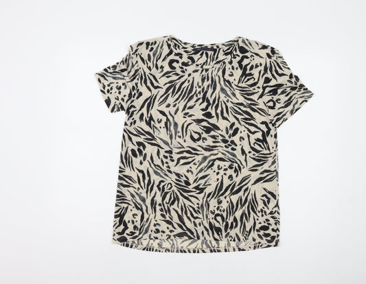 Marks and Spencer Women’s Multicoloured T-Shirt - Size 8