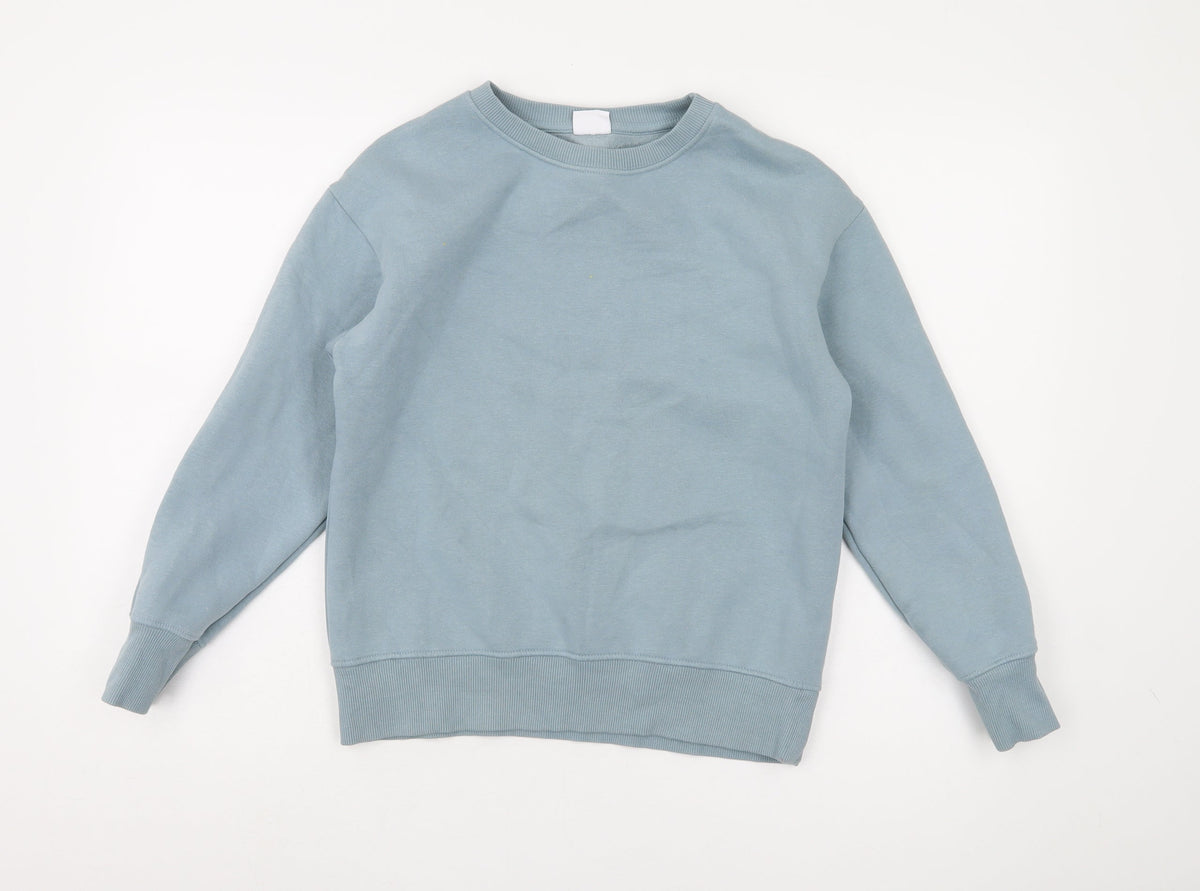 Zara Boys Blue Pullover Sweatshirt, 10 Years, Crew Neck