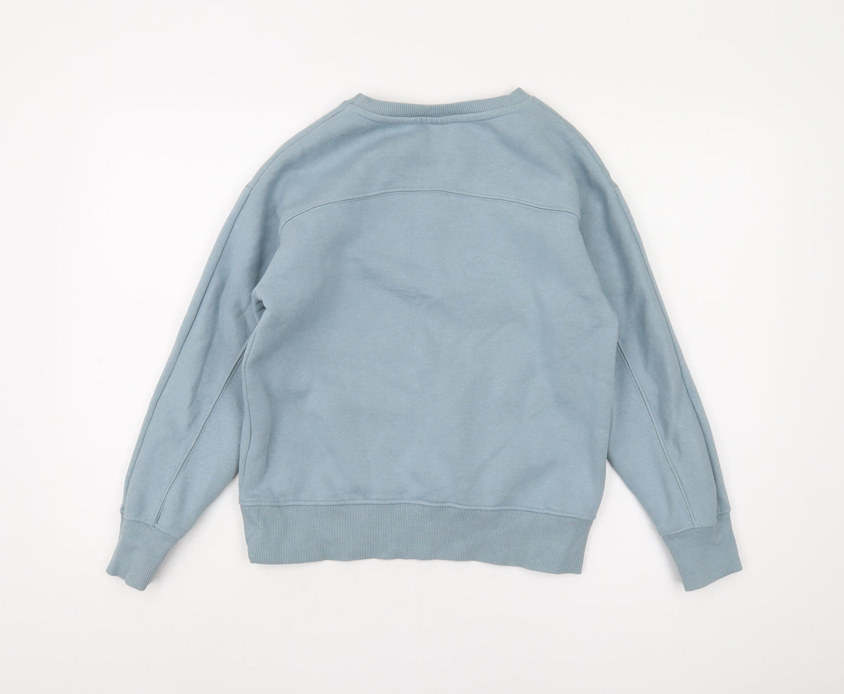 Zara Boys Blue Pullover Sweatshirt, 10 Years, Crew Neck