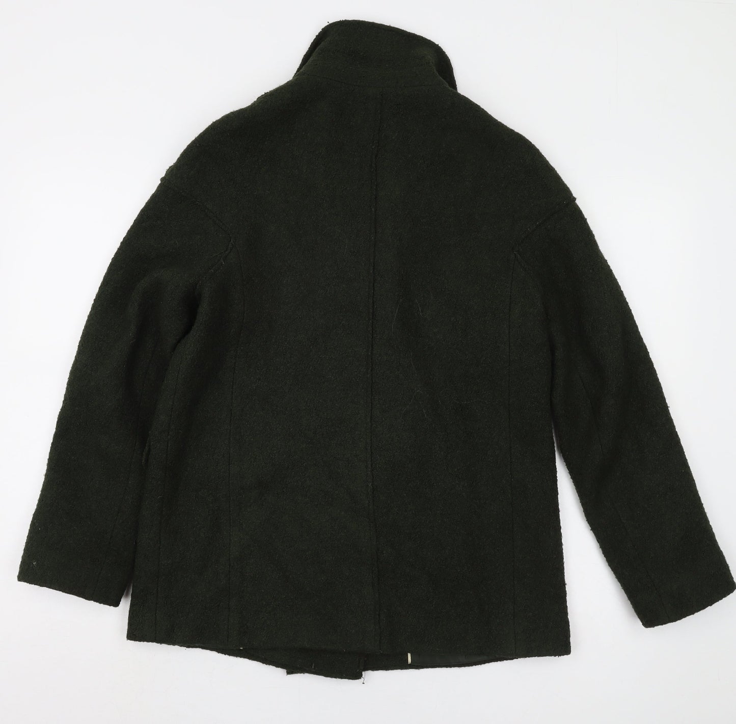 Marks and Spencer Women's Green Pea Coat, Size 10, Winter Elegance