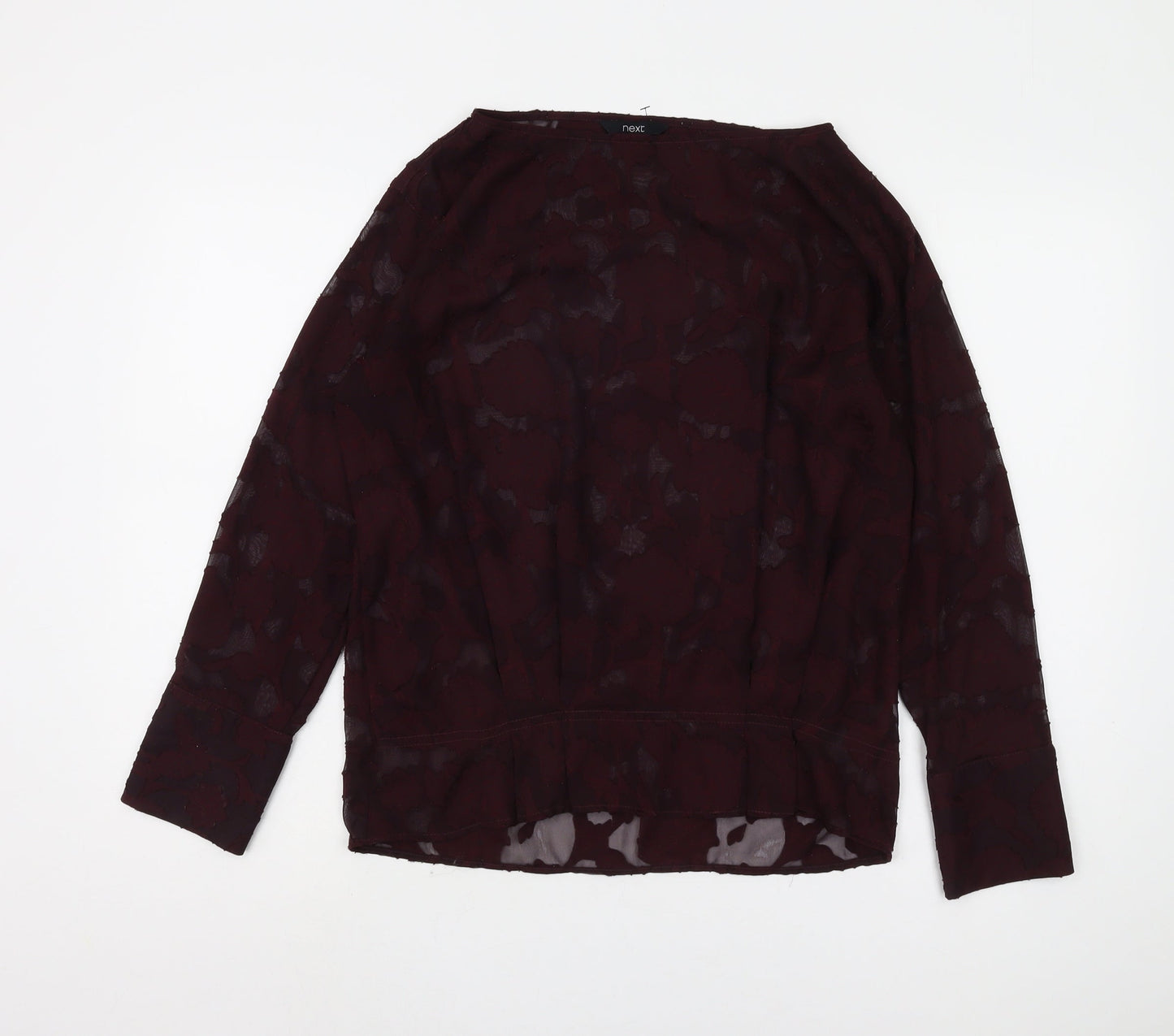 Next Long Sleeve Top Women Burgundy Size 10