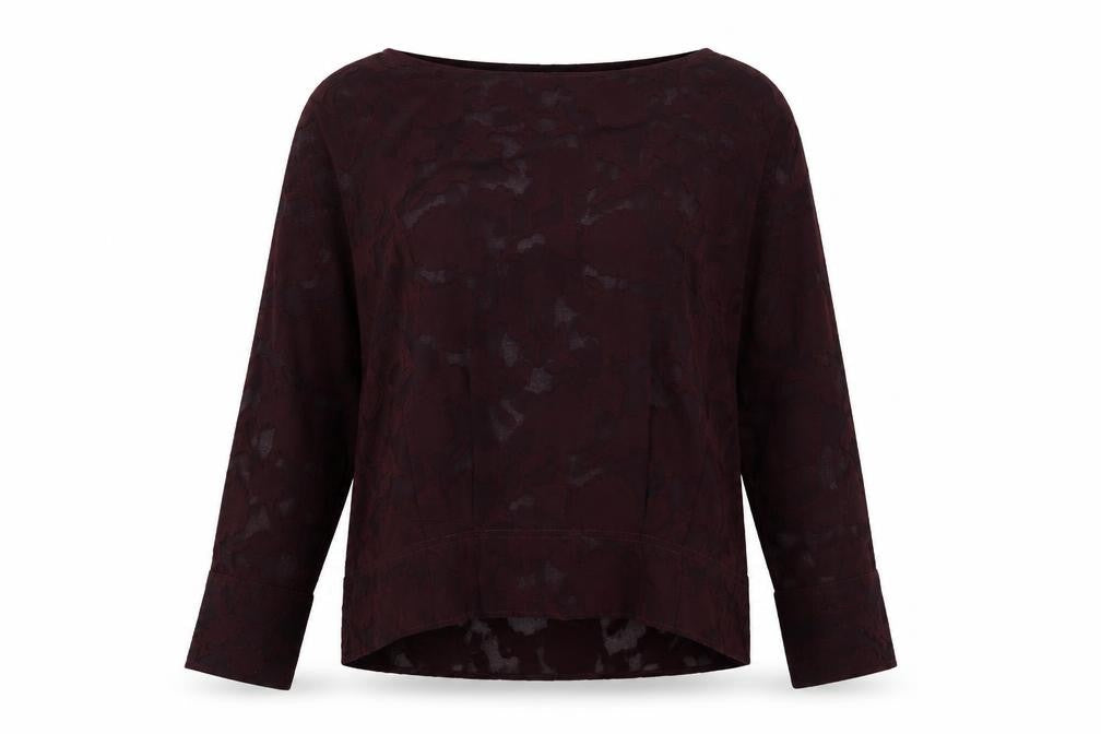Next Long Sleeve Top Women Burgundy Size 10