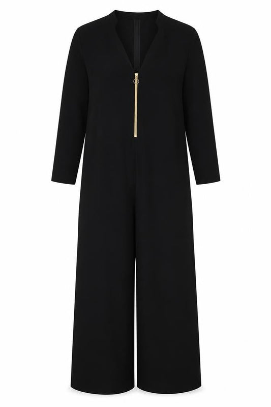 Zara Women's Black Long Sleeve Jumpsuit Size 8