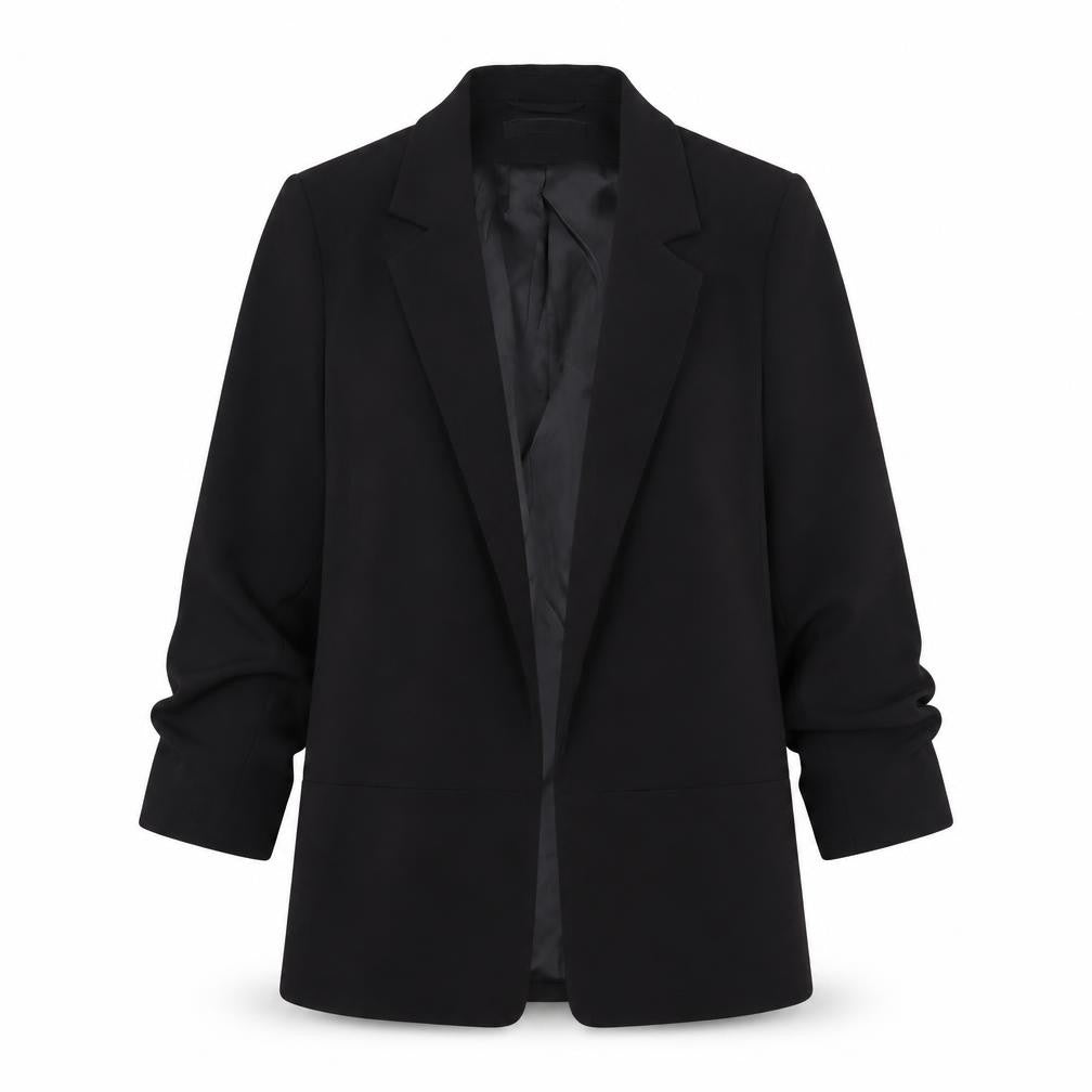 H&M Women's Black Blazer Size 6 Regular Notch Lapel