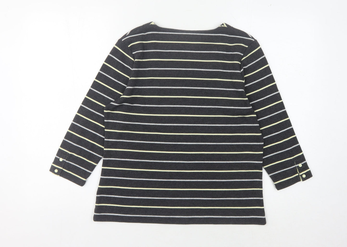 Dash Women’s Black Striped T-Shirt Size 12