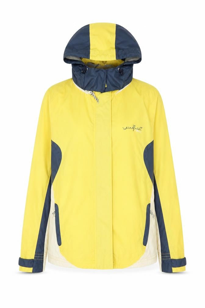 Weird Fish Women's Yellow Rain Jacket - Size 14, Hooded