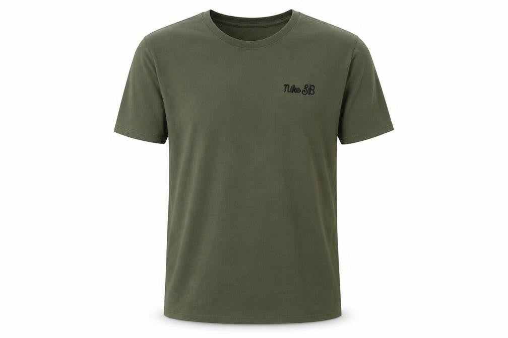 Nike Green Short Sleeve Men's T-Shirt, Medium, Graphic Print