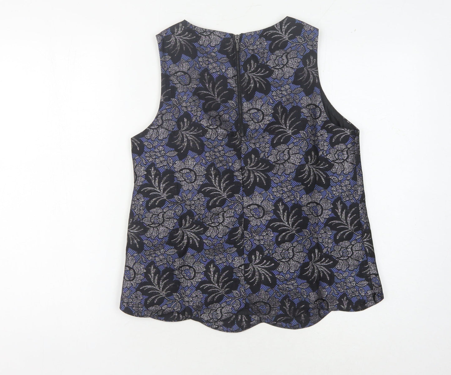 Oasis Women's Black Floral Blouse, Size 10