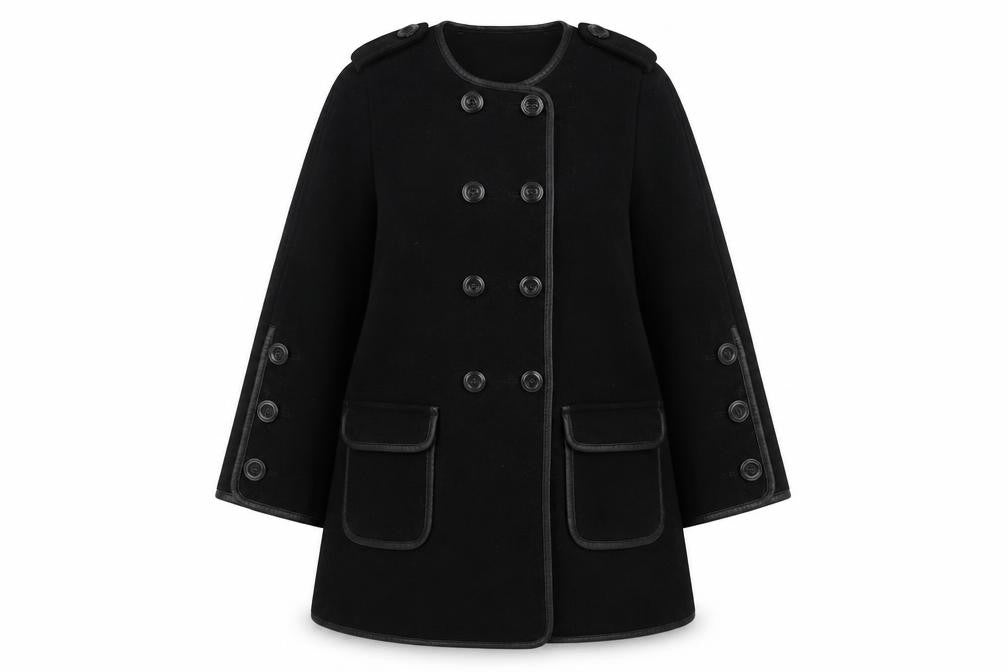 Mint Velvet Women's Black Mid-Length Pea Coat Size 8