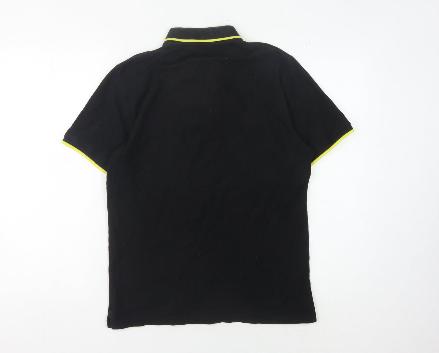 Ben Sherman Men's Black Cotton Polo Shirt Size S