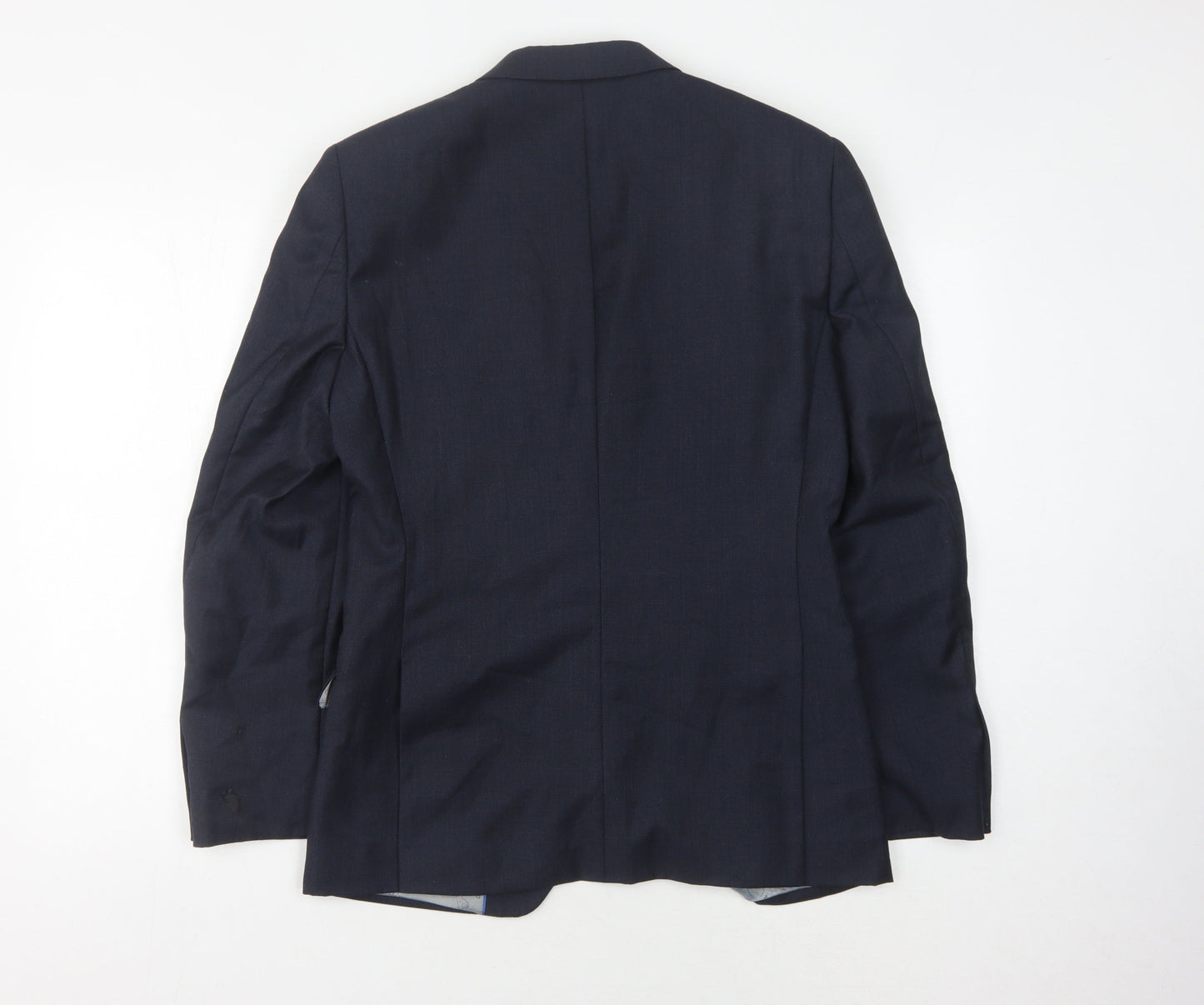 Next Men's Blue Wool Blazer Jacket Size 36S