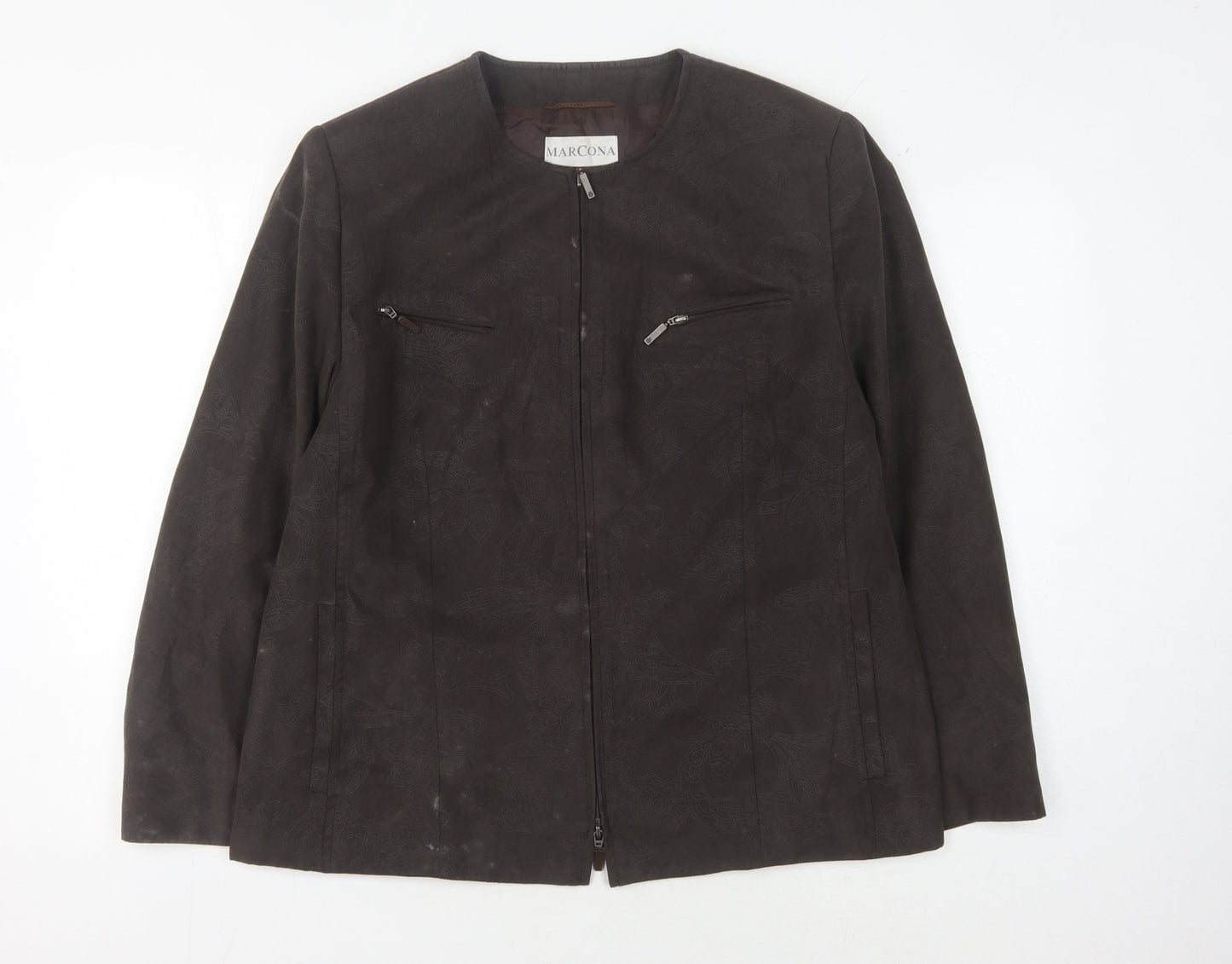 Marcona Women's Brown Paisley Jacket Size 14