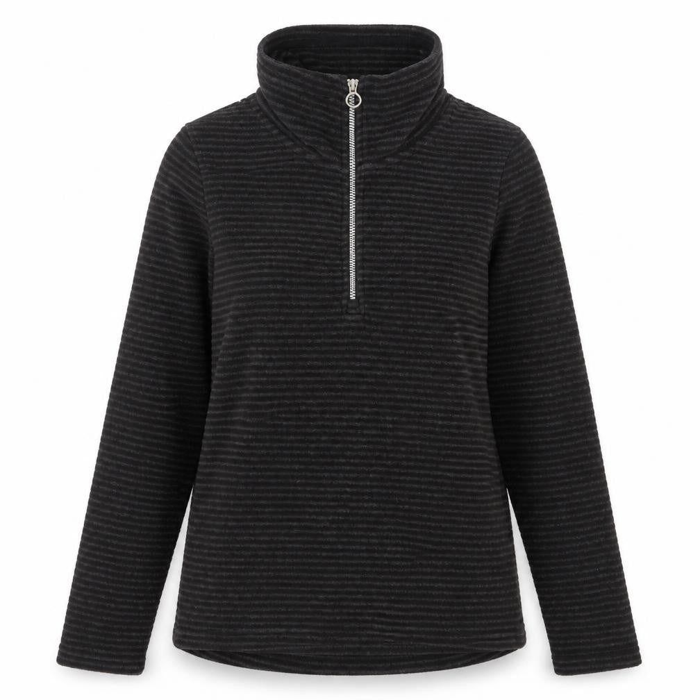 Regatta Women's Black Striped Pullover Sweatshirt
