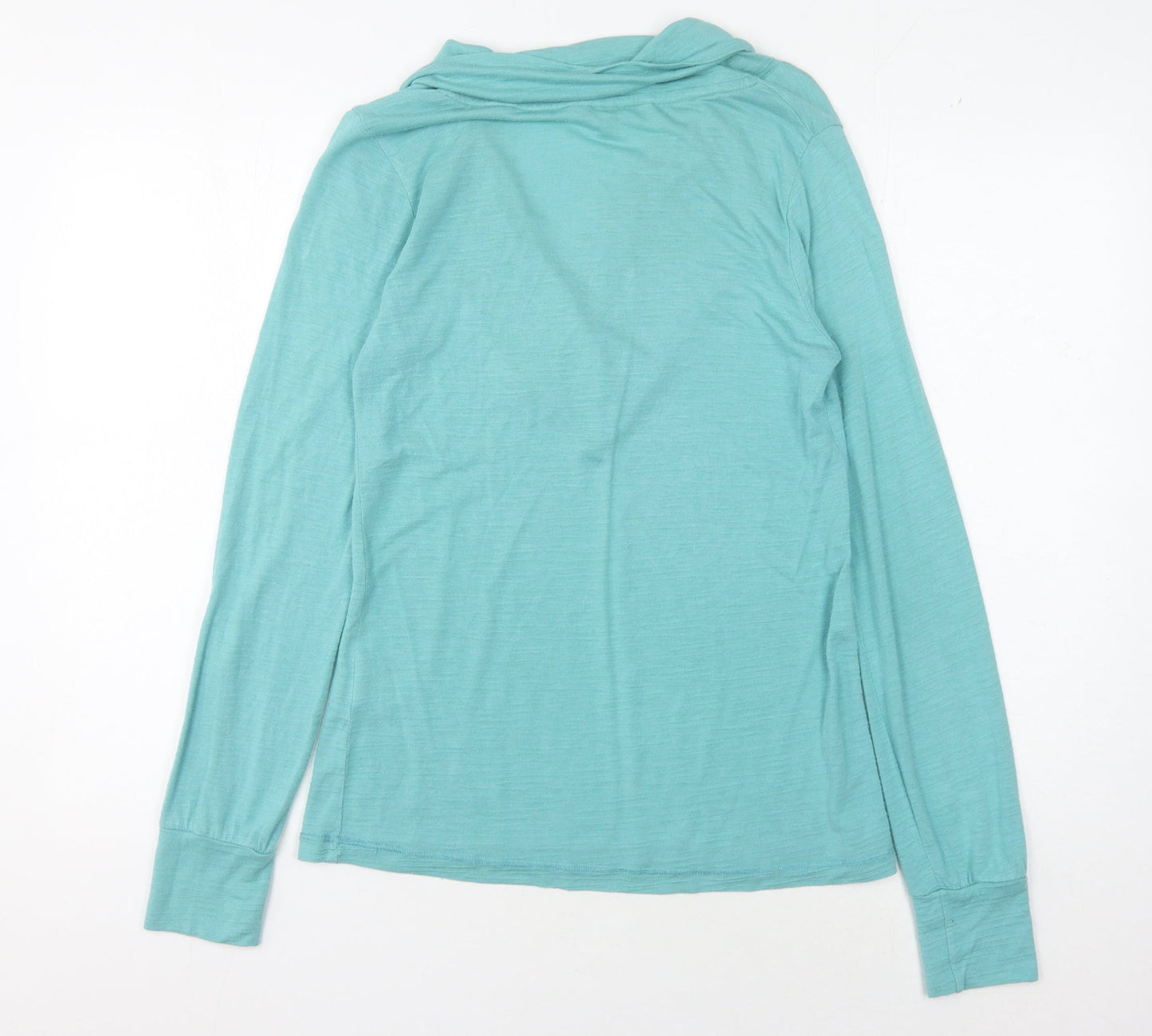 Fat Face Women's Blue Cowl Neck Long Sleeve T-Shirt Size 14