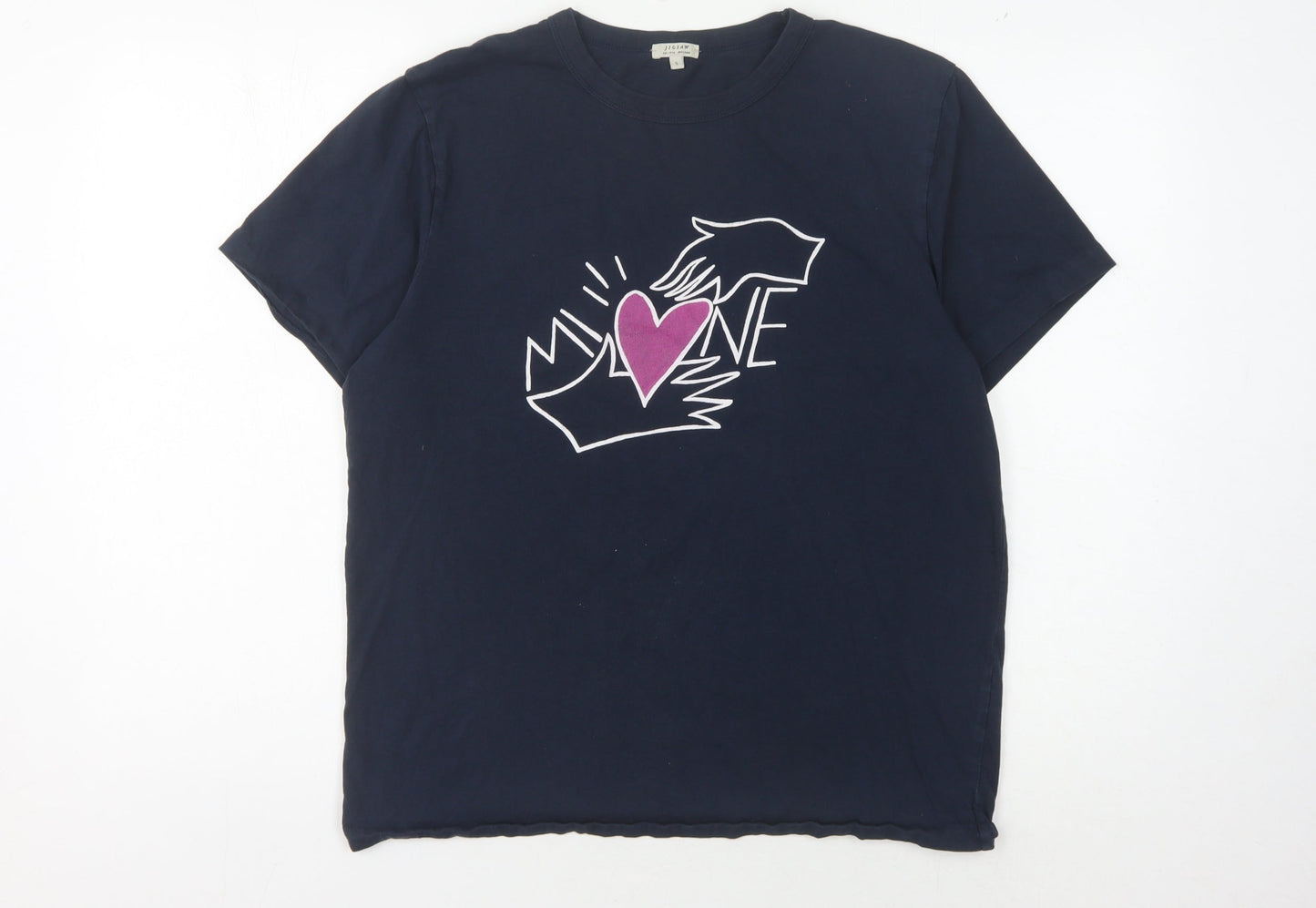 Jigsaw Unisex Blue Graphic T-Shirt S
