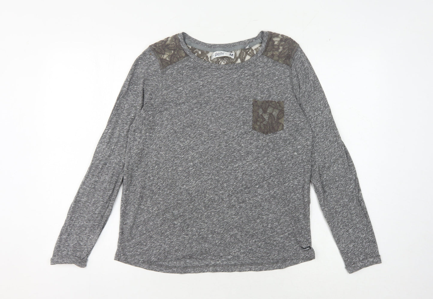 Superdry Women's Grey Jumper, Medium, Long Sleeve