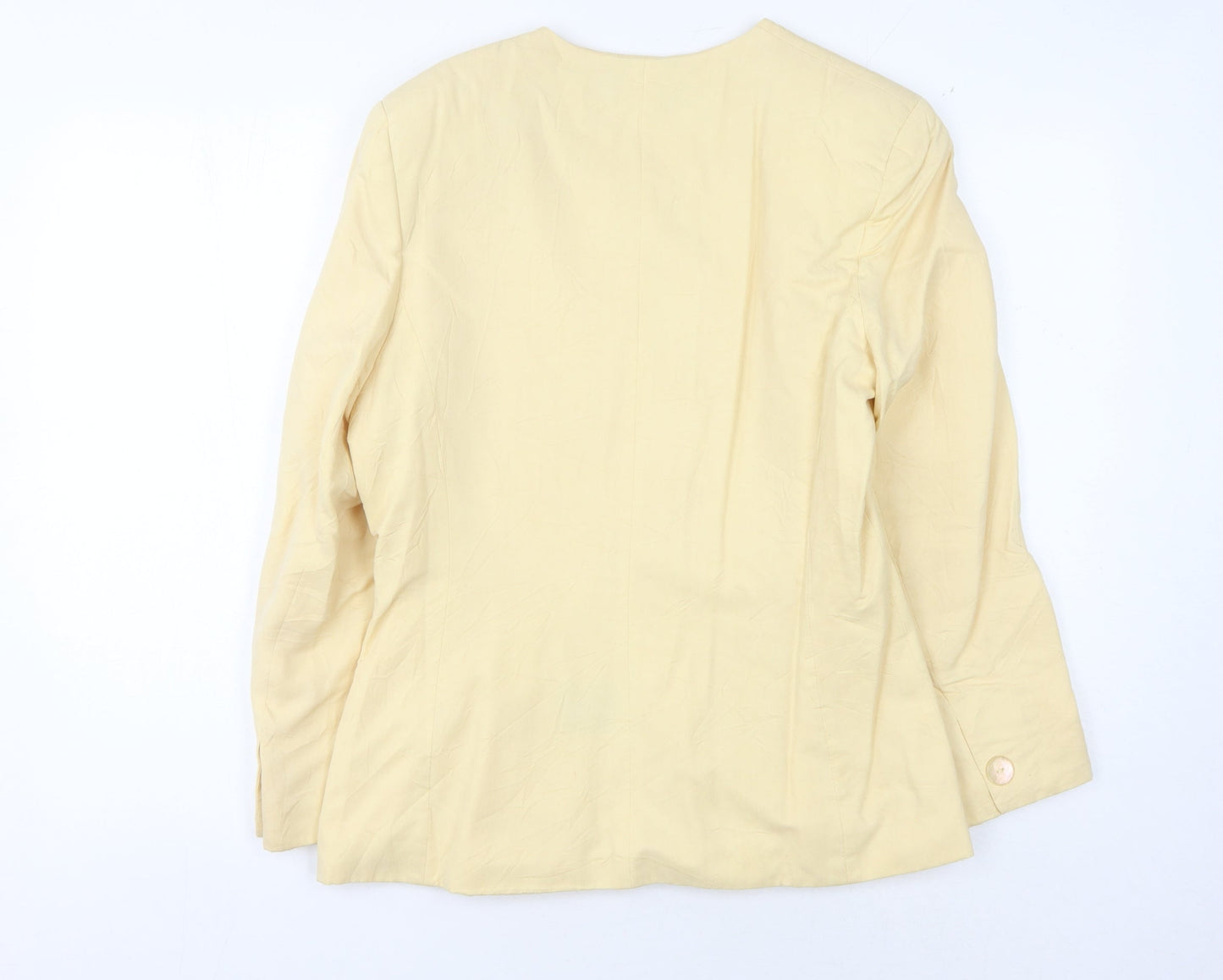 Alexon Women's Yellow Blazer, Size 12, Single-Breasted