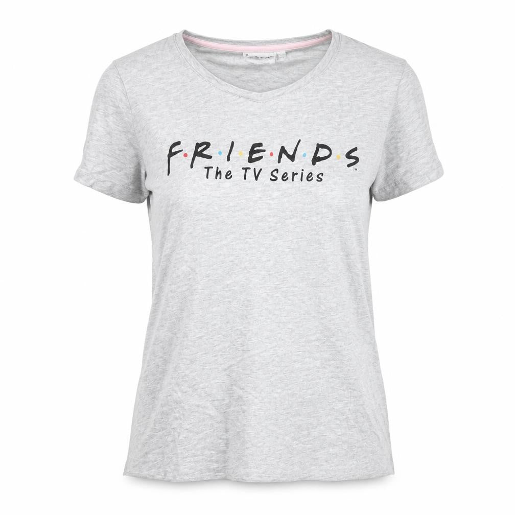Friends Women's Grey V-Neck T-Shirt Size 12