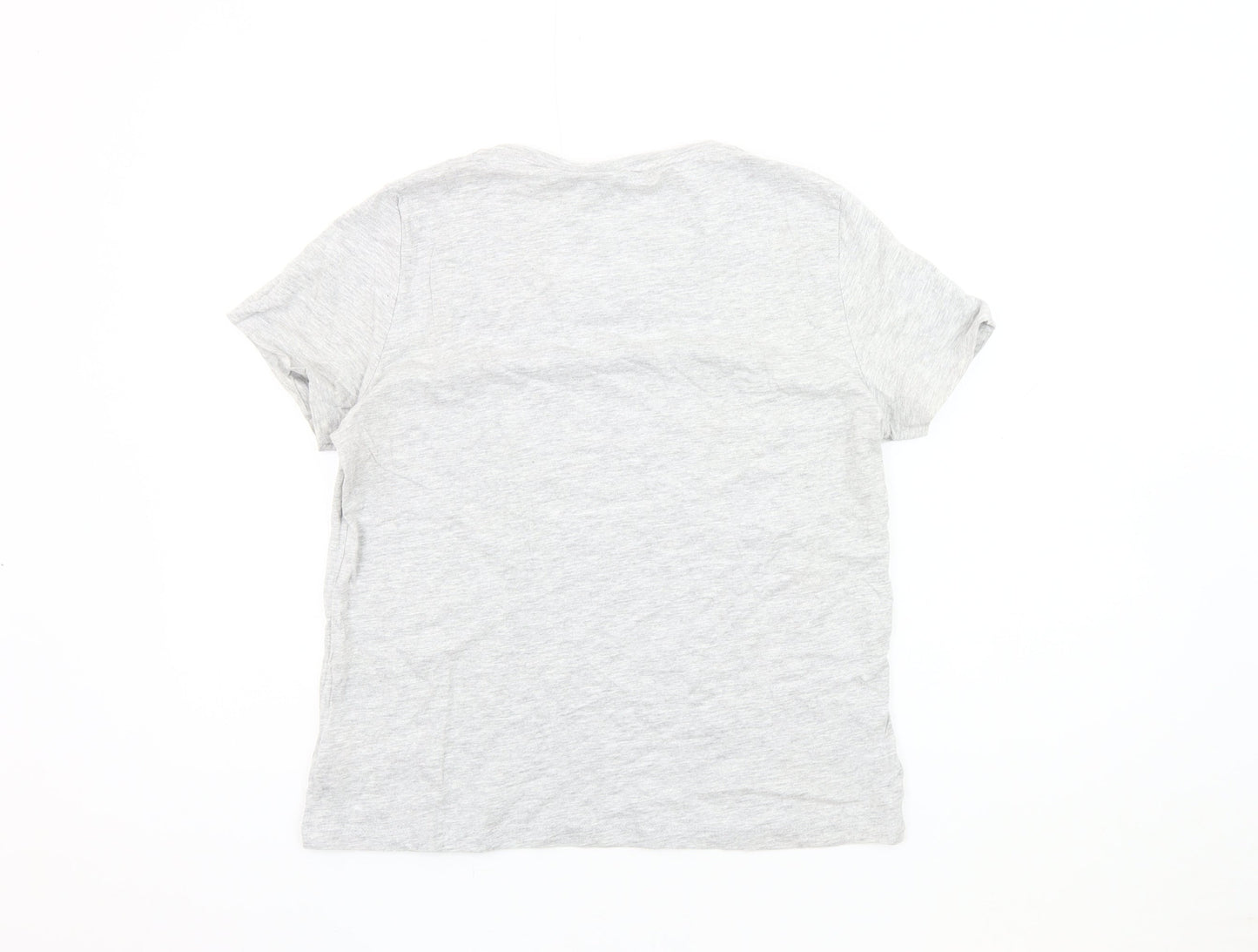 Friends Women's Grey V-Neck T-Shirt Size 12