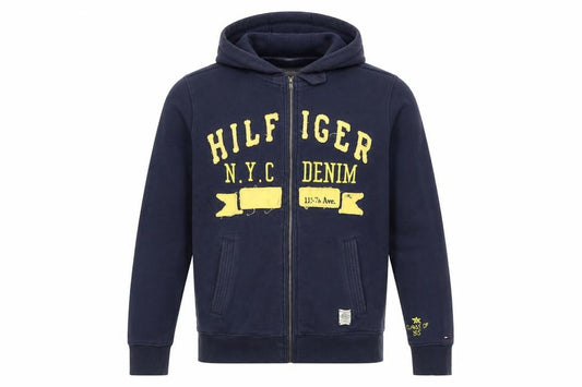 Hilfiger Men's Blue Hooded Jacket Size S