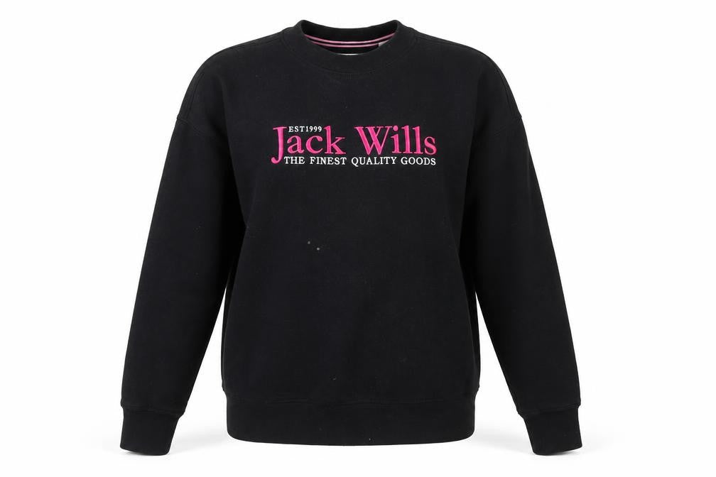 Jack Wills Women's Black Pullover Sweatshirt Size 4