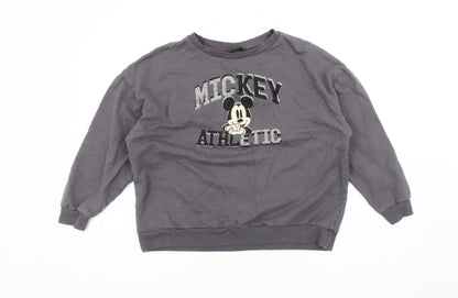Preloved Disney Women’s Grey Mickey Mouse Sweatshirt - Front