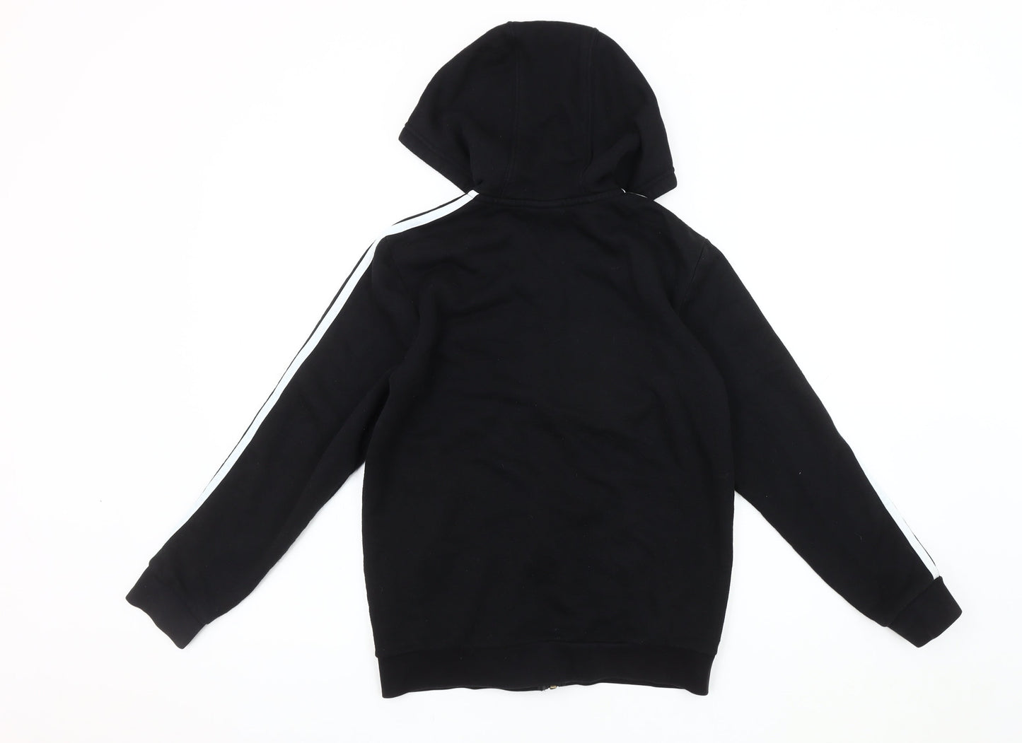 adidas Boys Black Hoodie Jacket 11-12 Years Full Zip