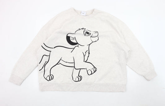 Disney Women's Beige Lion King Pullover Sweatshirt Size 10