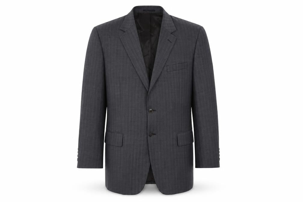 Brook Taverner Men's Grey 44S Wool Blazer - Business & Formal