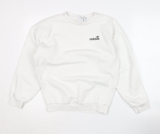Adidas Women's White Pullover Sweatshirt Size 4