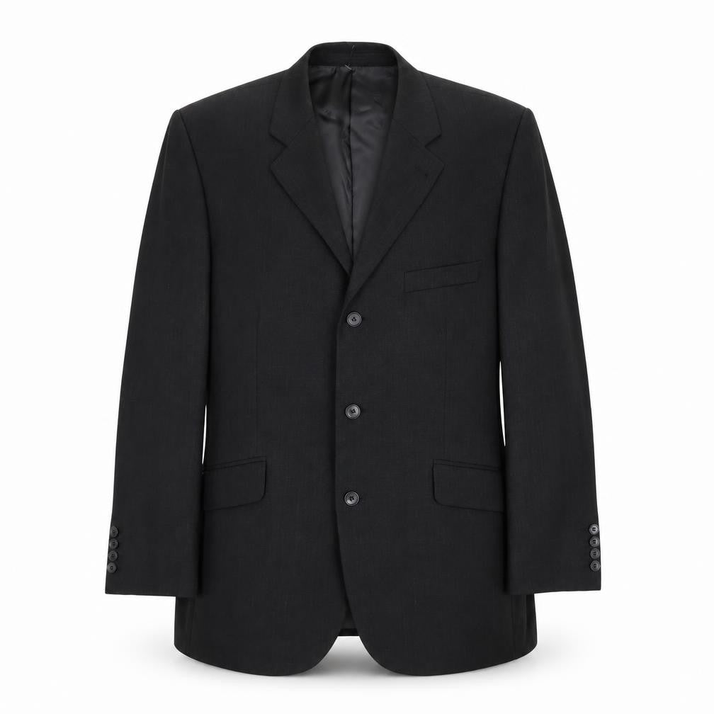 Jeff Banks Men's Black Regular Fit Wool Suit Jacket 42R