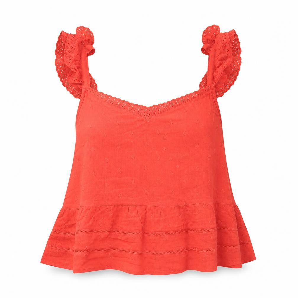 Superdry Women's Red Blouse Sleeveless Size 14 Viscose