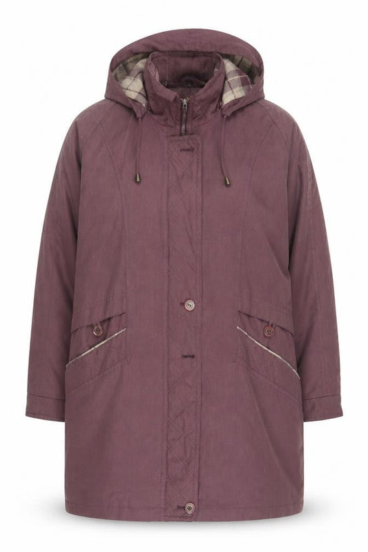 David Barry Women's Purple Parka Coat Size 20