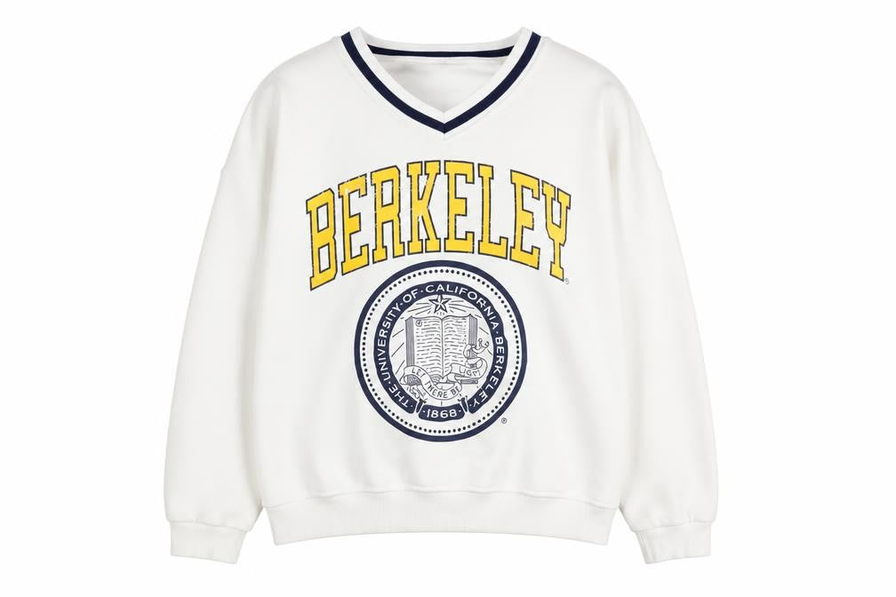 Berkeley Unisex White XS Graphic Sweatshirt